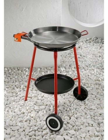 PAELLERO GAS+PAELLA 46CM+RUEDA