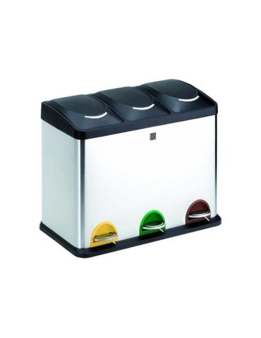 CUBO PEDAL INOX 3 COMPARTIME.
