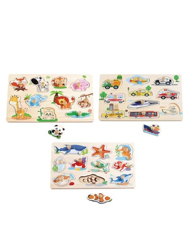 PUZLE ANIMALES/COCHES 12M