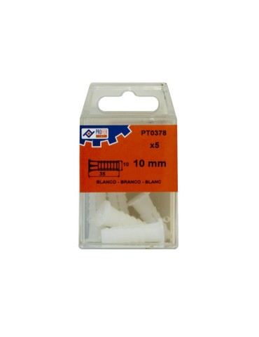 TACO PLASTICO BLANCO C/5 PZS