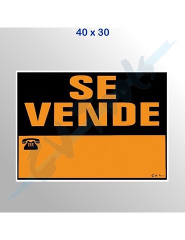 CARTEL PLASTIFICADO SE VENDE