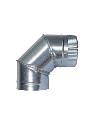 CODO ESTUFA SECTORES GALVANIZADO 90