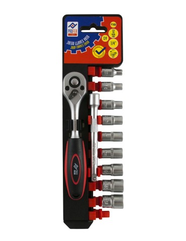 LLAVE VASO JGO 12 PZ +CARRACA