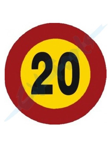 SEÑAL METALICA VELOCIDAD MAX 20 TR301