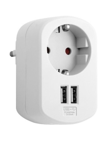 CLAVIJA  COMBI  1  TOMA  +  2  USB