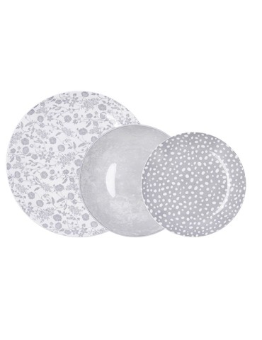 VAJILLA PORCELANA AQUILEA GRIS