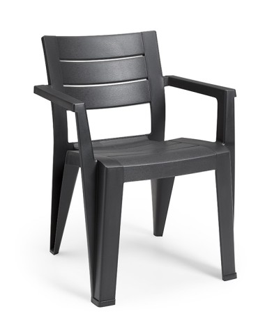SILLON RESINA R.BAJO JULIE GRAFITO