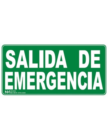 SEÑAL SALIDA DE EMERGENCIA PVC CLASE B